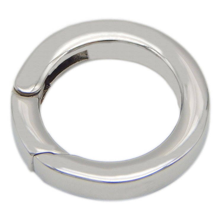 Sterling Silver Oval Clasp, Spring Gate Clasp, Silver Hinged Ring