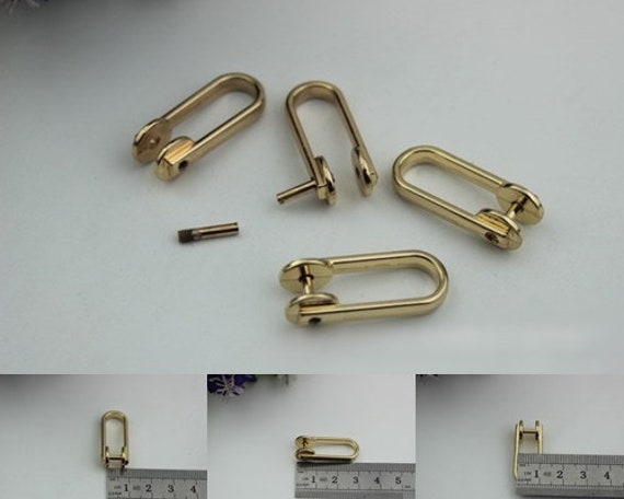 DIY Leather Craft Bag Strap Accessories Shoulder Webbing Buckle Clasp Screw  D Buckle Open Screw D Ring Buckle GOLD 16MM 