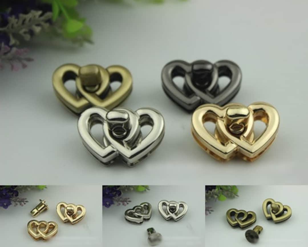 Heart Twist Turn Lock Bag Hardware Gold Silver Gunmetal Bronze -  Norway