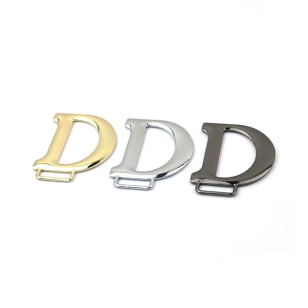 D-Shape Purse Label 1/10pcs Bag Hardware Charm Gold Silver Black Handmade Purse Making Metal Decoration 48mm 1 7/8" Wholesale Supplies