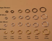 Round Open Jump Rings Thin Connector Link Attach Charm Clasp Round Open Jump Rings Thin Connector Link Attach Charm Clasp