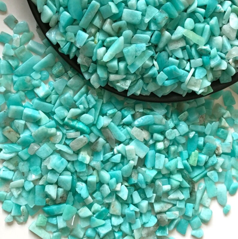 Natural Light Blue Amazonite Aquarium Fish Tank Gravel 3.5oz Etsy