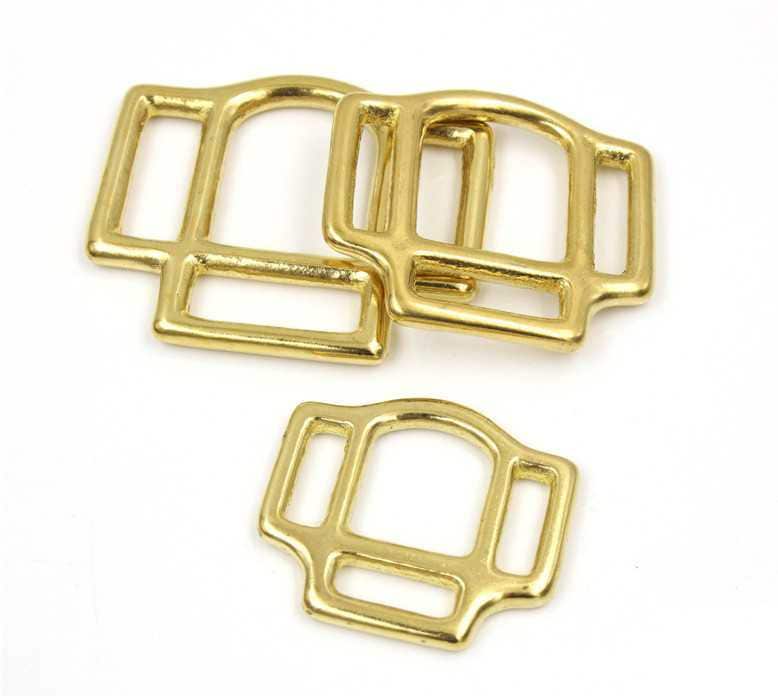 Solid Brass 3 Sided Halter Ring Harness Ring Buckle Horse Equipment Western Copper DIY Hardware Accessories Leathercraft Wholesale Bulk