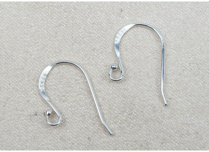 Sterling Silver Fish Hook Earring Wires 11x19mm Earring Etsy