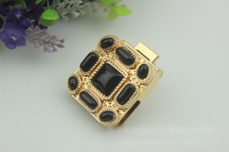 Switch Square Twist Turn Lock Bag Hardware Light Gold Gunmetal Black 220 pcs Handmade Purse Handbag Making Metal 40mm 1 58 Bulk Supplies