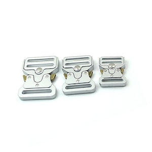 Silber Schnellverschluss Seitliche Schnalle 25 32 38 mm Tasche Hardware Hund Katze Kitty Kragen Gürtel Fallschirm Gurt Paracord Schwarz Snap Clips Großverkauf