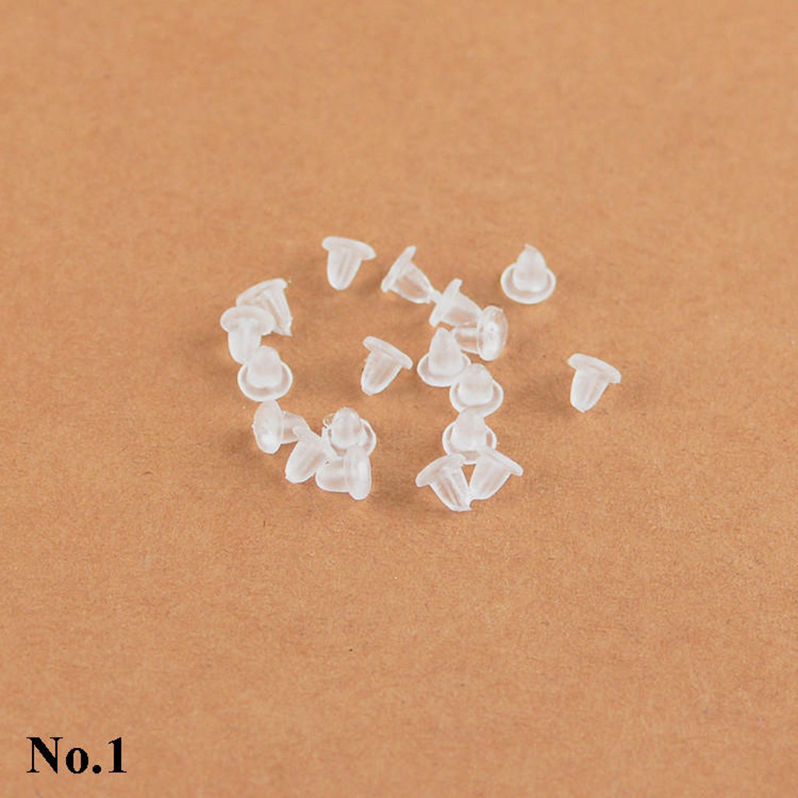 Rubber Earring Back 3 4 5mm Invisible Clear Flat Plastic Ear Etsy