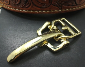 Solid Brass Cinch Cavalry Belt Buckle 50 mm 2 inch Leather Retro Cowboy Belts Antique Vintage Western Men Metal Accessories Plate