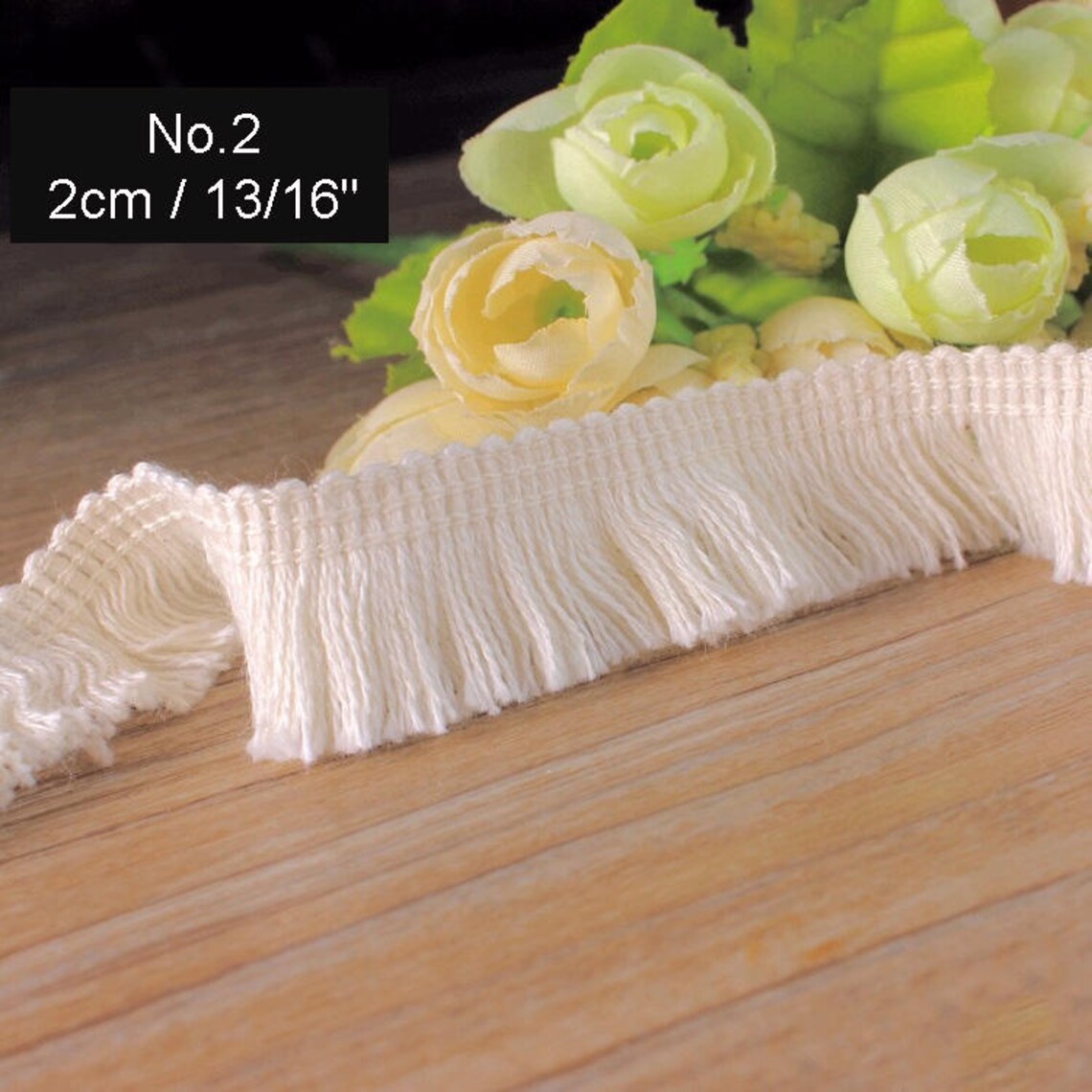 Beige Cotton Fringe Tassel Lace Trim 20mm 60mm Etsy