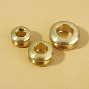 Solid Brass Screw Grommet Eyelet Ring O Round Flat Hole Large Size Purse Chain Loop Handle Leathercraft Repair 13 16 20 28 mm 1/2 3/4 1 image 1