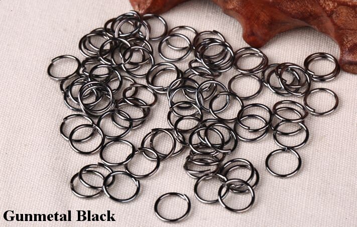 4mm White Gold plated split rings jump rings 24pcs clasp charm attachment fpc279 
