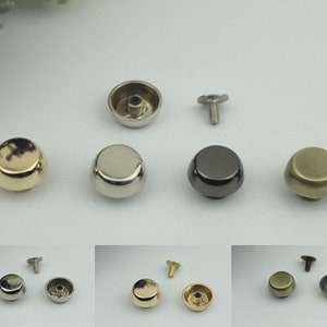 Head Button Bag Hardware Runde Gürtel Gurt Chicago zurück Niet Concho Bolzen Gold Silber Schwarz 1 / 10 Stück 5 mm 1/4 "Schuh Blacelet