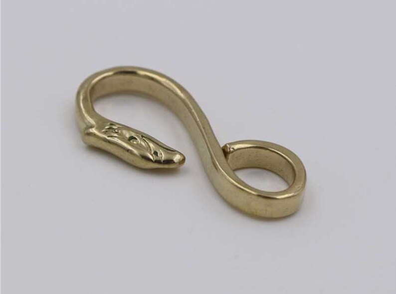 Solid Brass S Shape Hook Buckle 26 x 11 mm 12 x 1 inch Copper Heavy Duty DIY Hardware Accessories Leathercraft Wholesale