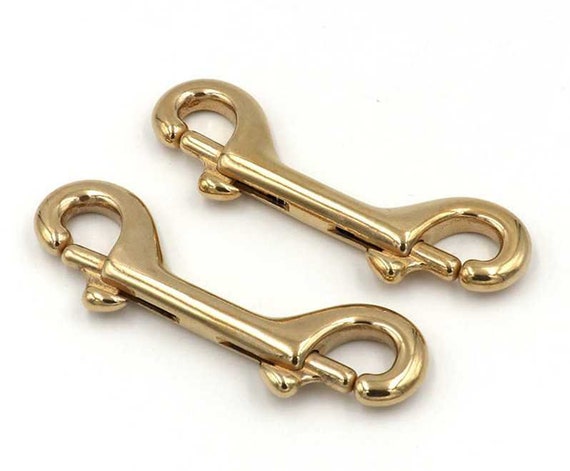 Solid Brass Double End Trigger Metal Clips Snap Hook Bag Key