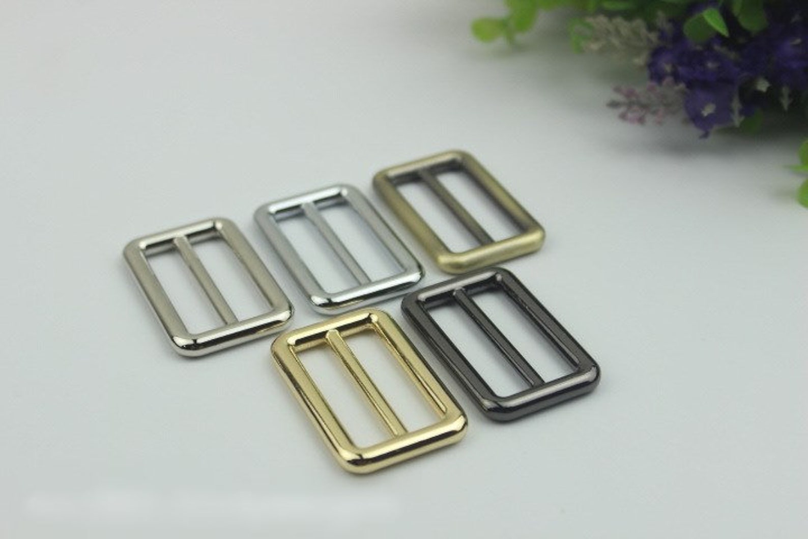 10pcs Strap Slider Bag Hardware Rectangle Double Loop Metal Etsy UK