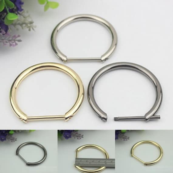 D Ring Screw Gold Brass Strap Connector for Lv Cosmetic pouch -  www.