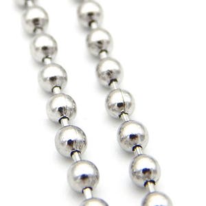 Stainless Steel Ball Chain 1.2 1.5 2 2.4 3 3.2 4 4.5 5 6 8 Mm