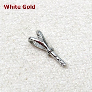 Sterling Silver Peg Bail 3.5x11mm Pendant Findings for Handmade Pure Fine Jewelry Making Wholesale Bulk image 3
