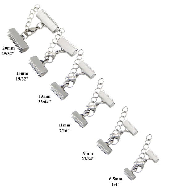 24 Ends Set with Lobster Clasp and Extender Chain Necklace DIY Silver 6*13mm
