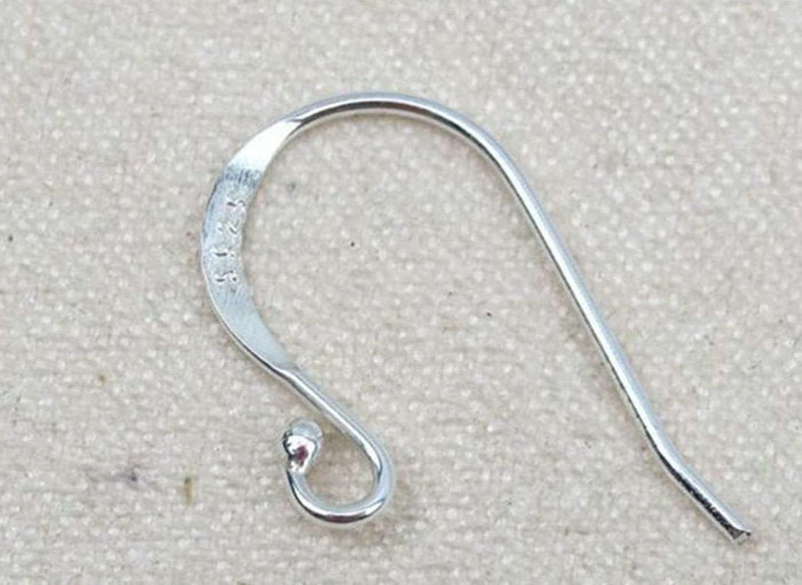 Sterling Silver Fish Hook Earring Wires 11x19mm Earring Etsy