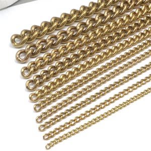 Massivem Messing Dicke Glatte klobige Kabelkette Link 1-4,5 mm Dicke Unfertige Männer Halskette Hals Hochleistungs-Umhängetasche Geldbörse Brieftasche Riemen