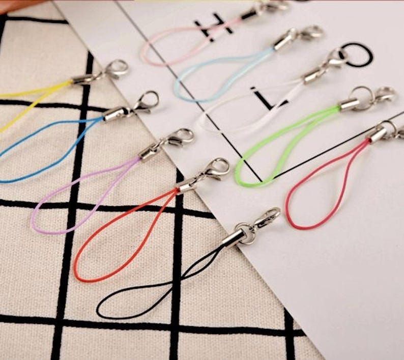 70mm Mobile Cell Phone Weaving Strap Lanyard Cord Zipper Pull Etsy