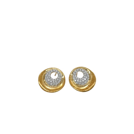 18K Yellow Gold Diamond Earring