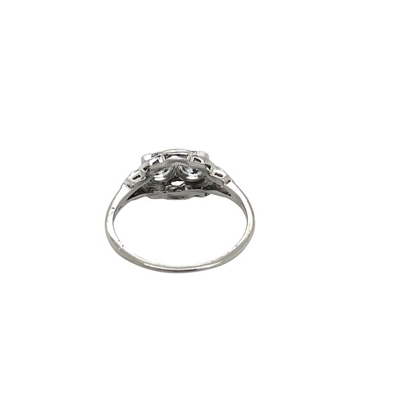 Art Deco Platinum Diamond Ring - image 3