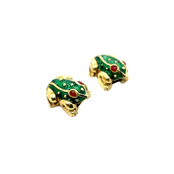 Hidalgo 18K Yellow Gold Enamel Earring