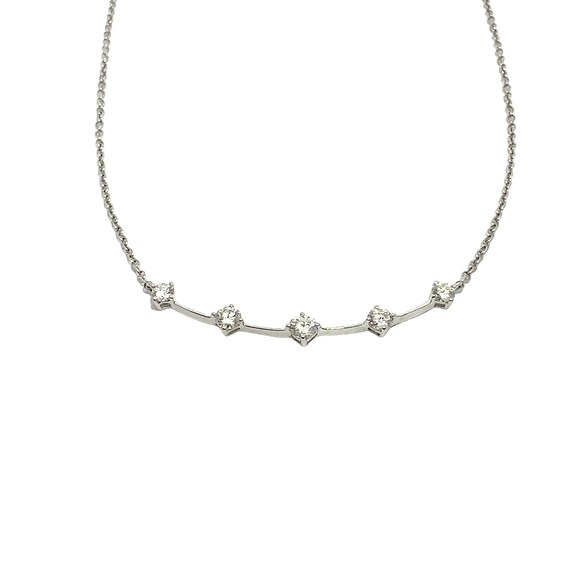 Suna 18K White Gold Diamond Necklace - image 1