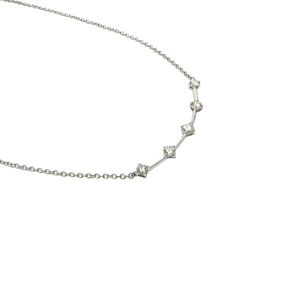 Suna 18K White Gold Diamond Necklace - image 3
