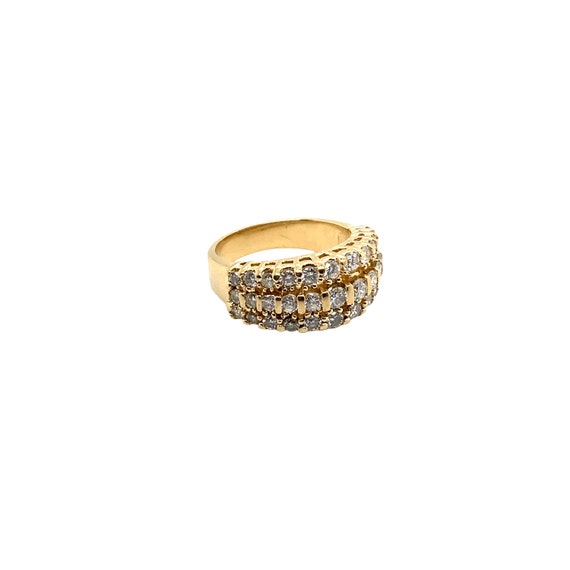 14K Yellow Gold Diamond Band - image 4