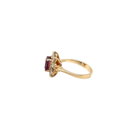 14K Yellow Gold Ruby and Diamond Ring - image 2