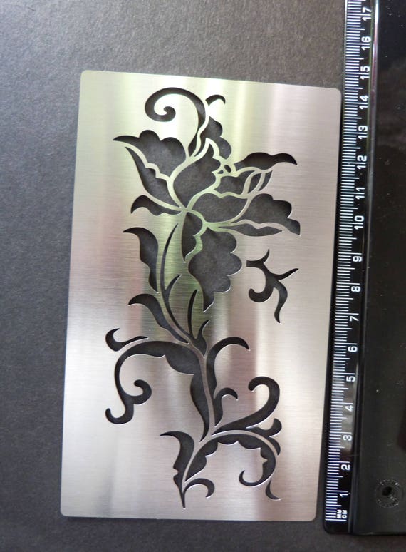 Large//Stainless//Steel//stencil//Oblong//Oriental//Owl//Emboss//Pyrography//NEW