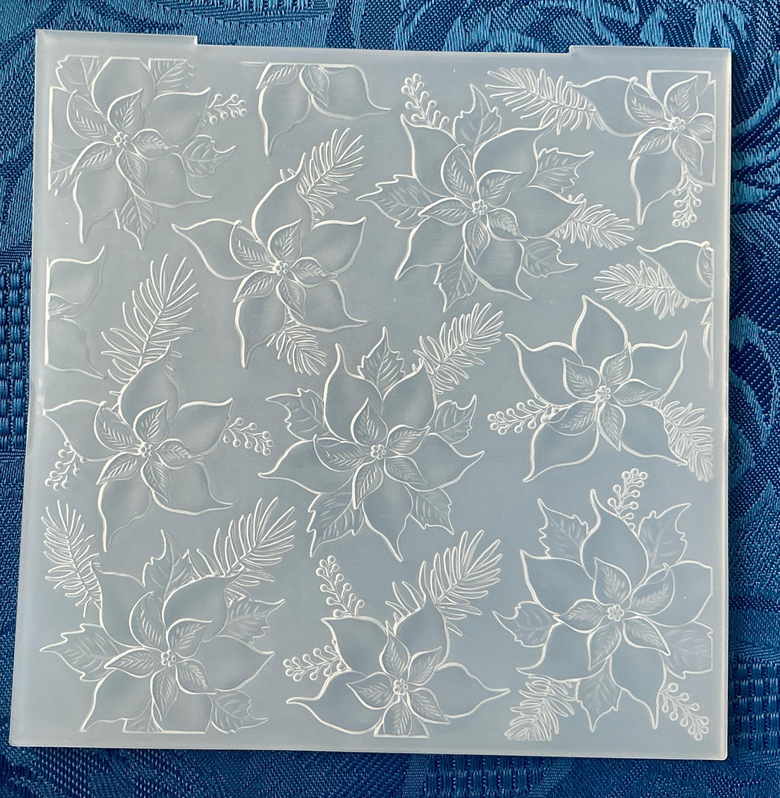 Nellie Snellen 3D Embossing Folder EF3D097 Poinsettia 150x150mm. 5.3 ...