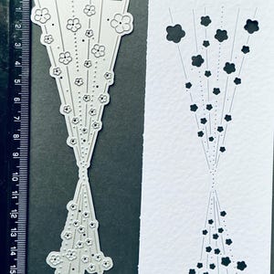 Flower Bubble Border Line Metal Cutting Die for Scrapbooking Background