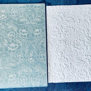 Square Embossing  Folder Floral Flourish of Flowers 3D EF