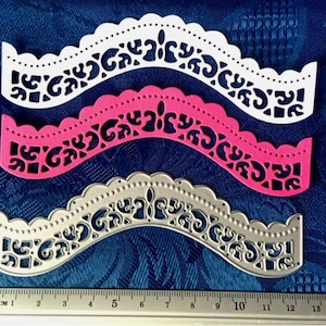 Lace Effect Scalloped Wave Cutting Border Die