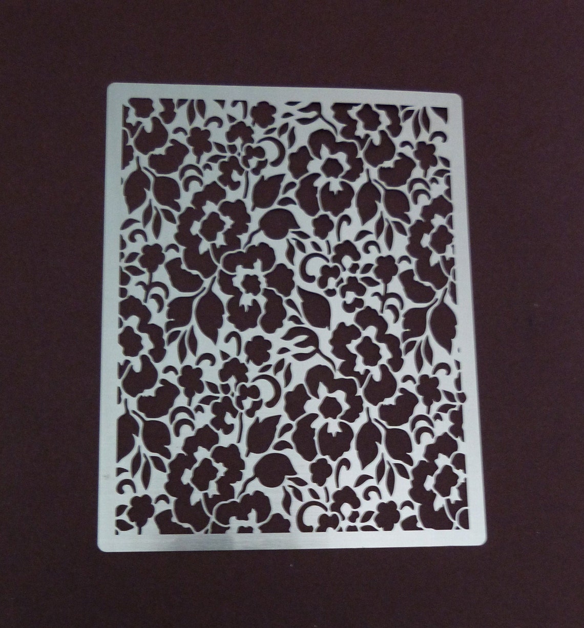 Stainless Steel Stencil Emboss Paste/Pyrography Pansy Etsy
