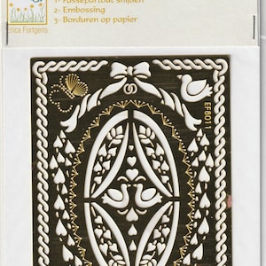 EricaFortgens pochoir/modèle point feuille fleur coeur papillon/fête gaufrage/point/broderie EF8011