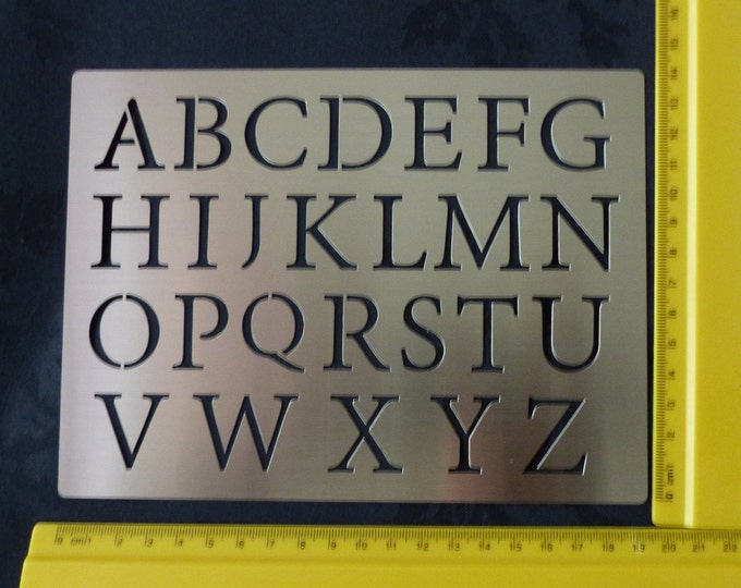 Large Stainless Steel Alphabet Upper Case Embossing/pyrography Stencil