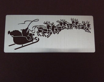 Stencil * Emboss * Christmas * Santa * Sleigh * Reindeer * LL556