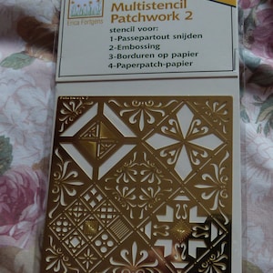 Erica Fortgens stencil Template Stitch Sew Patchwork2 emboss EF8025