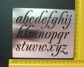 Stainless Steel Metal Lower Case Alphabet Embossing Art Stencil