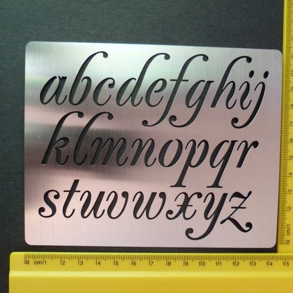 Stainless Steel Metal Lower Case Alphabet Embossing Art Stencil
