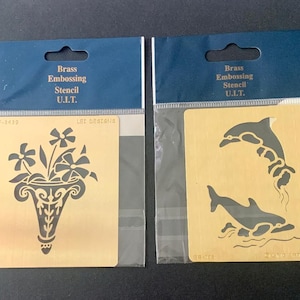 Kleines Schablonenset 2/Delfin/Vase/Prägeschablone