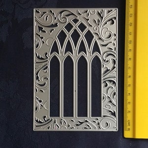 Gothic Arch Window Frame Ornate Die Cut Cutting BEAUTIFUL