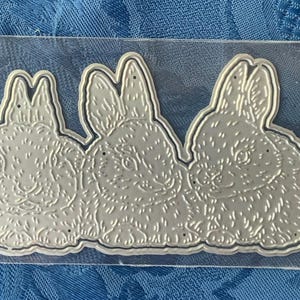 Bunny Rabbit/Rabbits Cutting Die with printed image for card making toppers