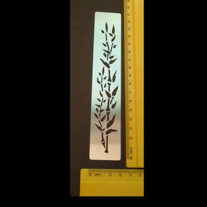 Border Metal Stencil Leaf Floral Oriental Bamboo emboss Stainless-Steel