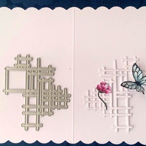 Small Lines and crosses abstract Trellis Grid Metal Cutting Die